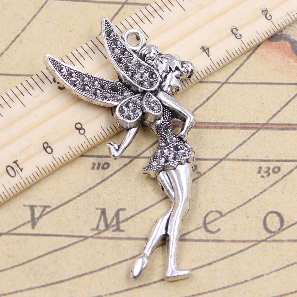 

3pcs Charms Ballet Dancer Girl Angel 72x40mm Tibetan Pendants Crafts Making Findings Handmade Antique DIY Jewelry