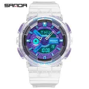 Часы SANDA для женщин, спортивные, электронные, светодиодные, цифровые, 2019
