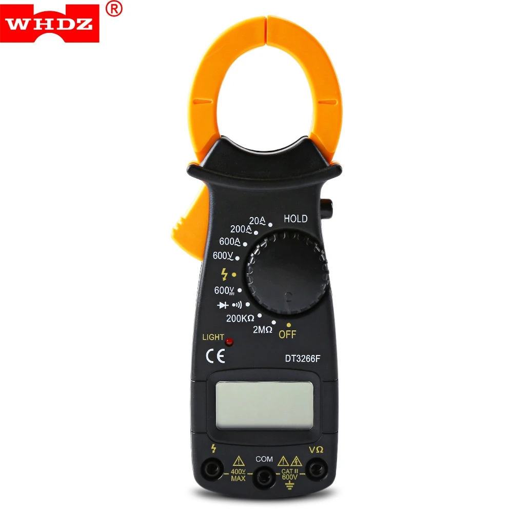WHDZ DT3266F мультиметр Цифровой Амперметр Вольтметр электрический токовые клещи