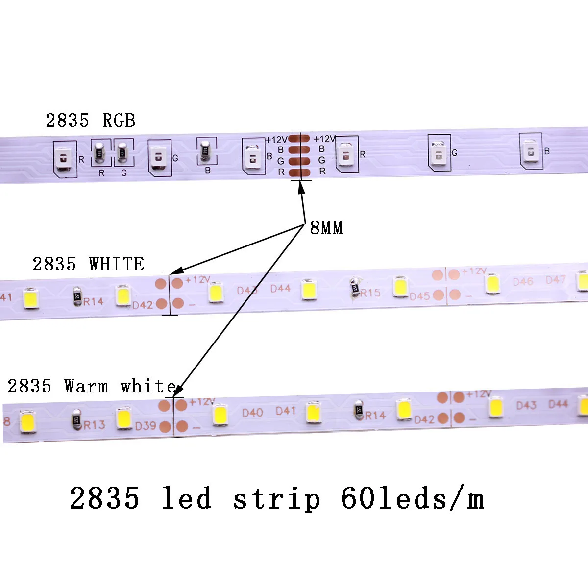 Светодиодная лента 2835 SMD 240 светодиодный s/m 5 м 300/600/1200 светодиодный s DC12V высокий яркий гибкий светодиодный ленточный светильник теплый белый/холодный белый