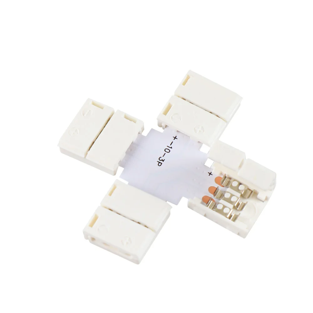 WS2812 3pin 10 мм ширина угловой разъем форма пайки Разъем для ws2811 ws2812b Светодиодные Ленты пайка светодиодные аксессуары - Испускаемый цвет: X Shape