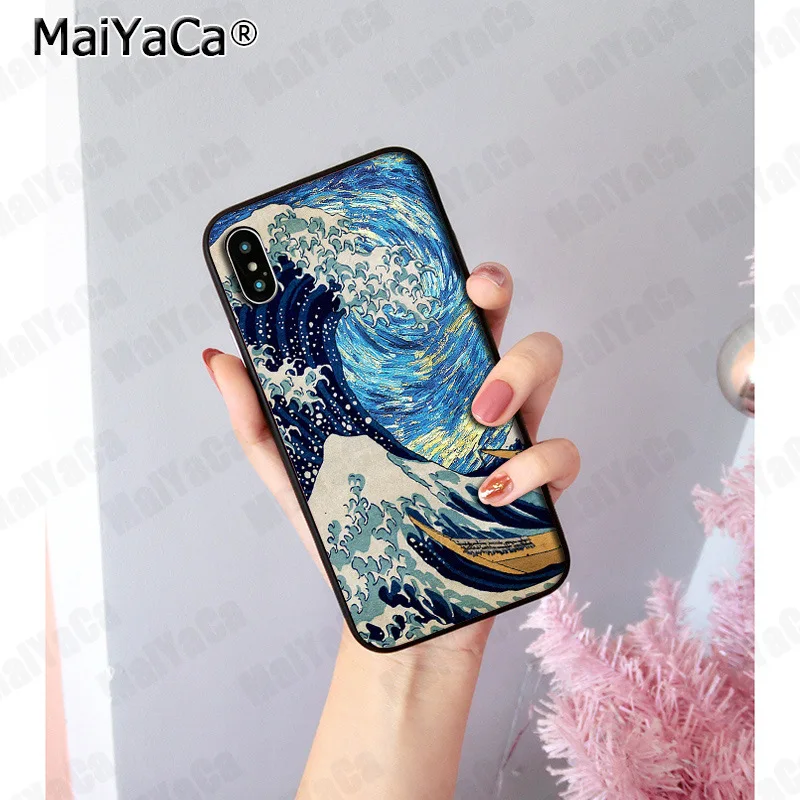 Чехол MaiYaCa Hokusai The Great Wave off Kanagawa для iphone 11 pro 8 7 66S Plus X XS MAX 5S SE XR | Мобильные телефоны и