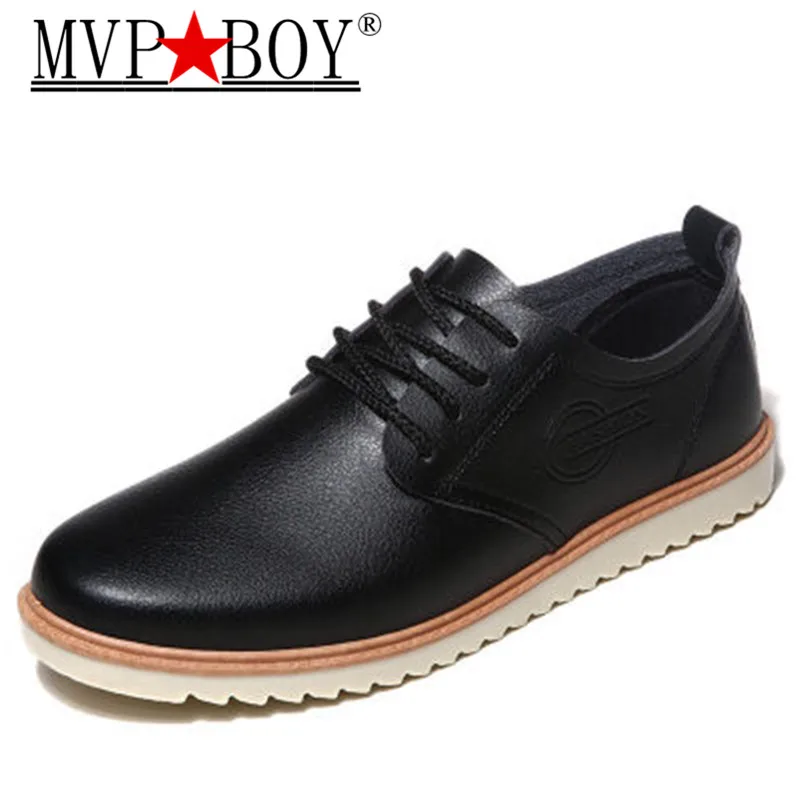 MVP BOY Hot! Мужские туфли на плоской подошве повседневные кожаные дышащие в