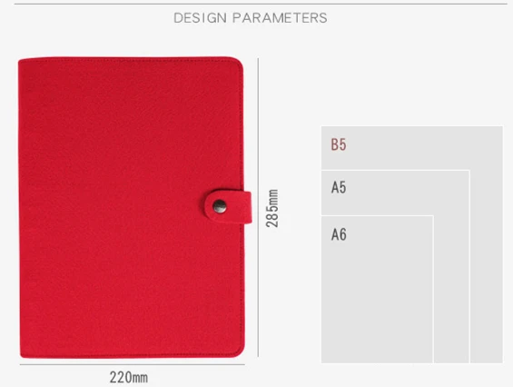 2017 винтажный персональный органайзер Классический войлок чехол для офиса