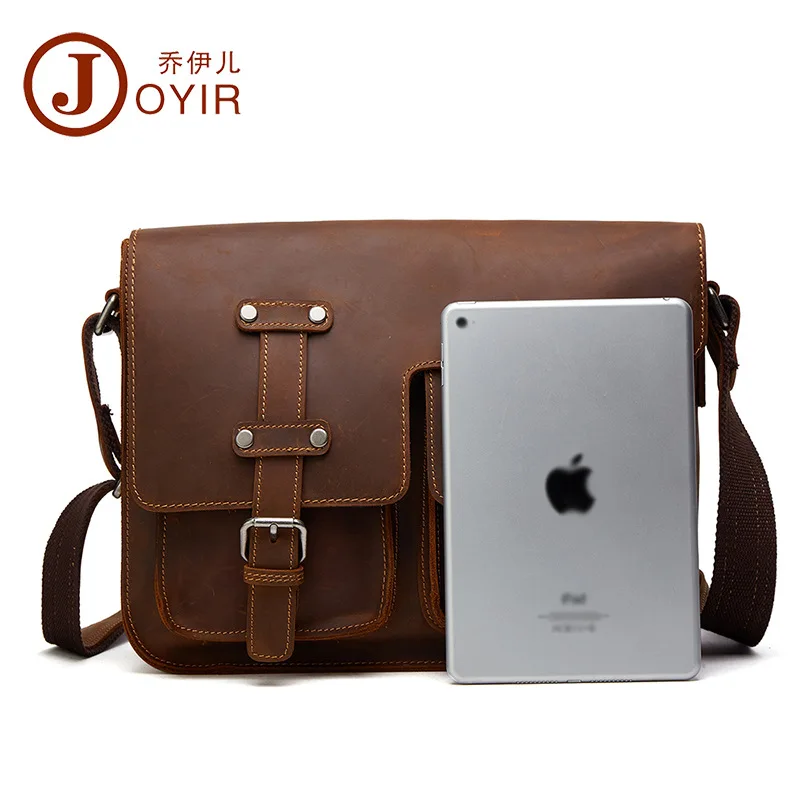 Сумка мессенджер мужская кожаная в стиле ретро 30 х25 см|leather bag|bag fbag fashion |