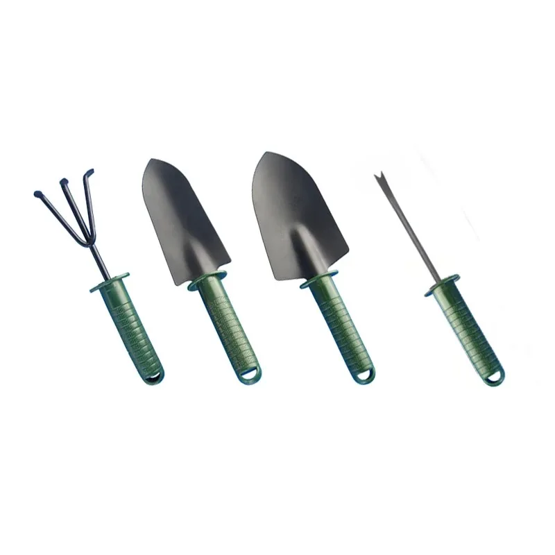 4pcs High Carbon Steel Garden tools set Shovel + Rake + Spade four sets of Home Balcony Gardening Supplies tools Tweezers