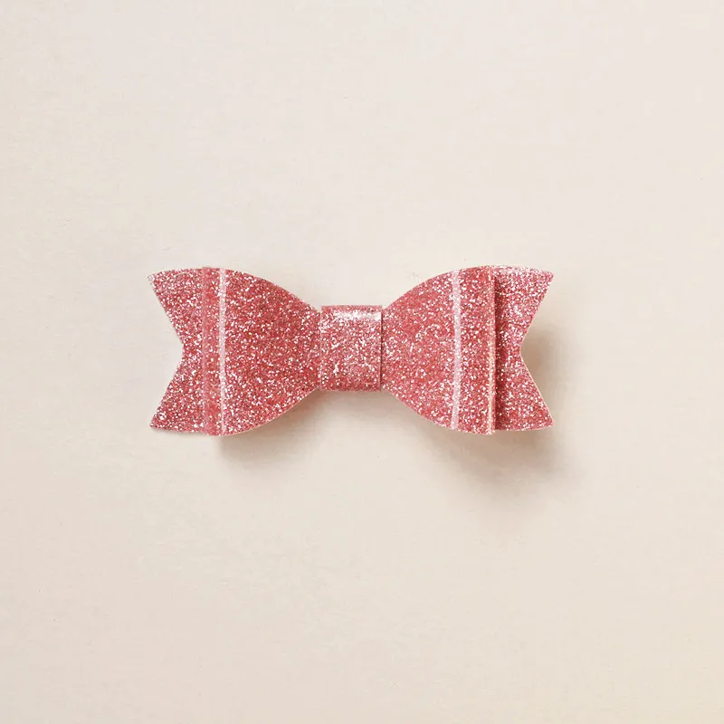 24 шт./лот блестящие заколки для волос из фетра банты горячая Распродажа высокое