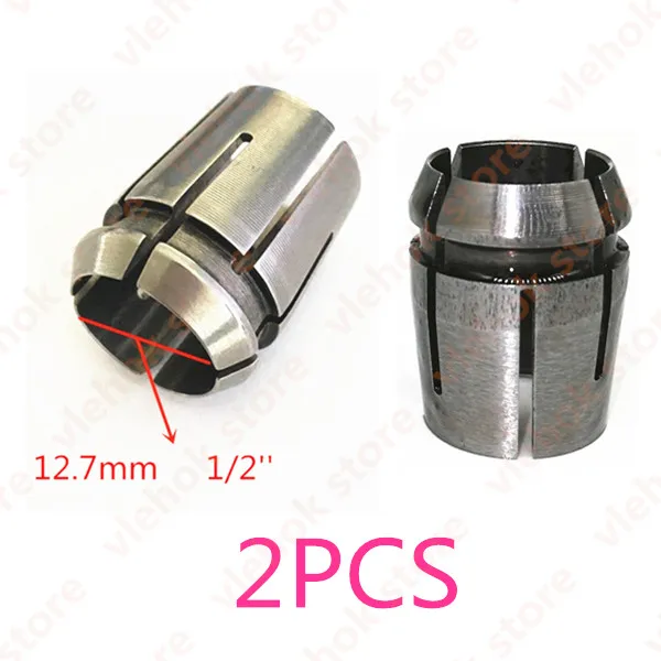 2PCS 1/" 12,7 мм втулка конусная Зажимная фреза Замена для MAKITA 3612BR 3612C 3612 RP1800 RP2300 патрон электроинструмент аксессуары электрические инструменты - Цвет: 2PCS