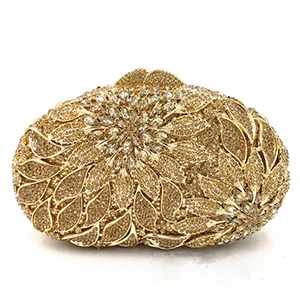 Light Gold Новое поступление, открытые вечерние сумочки и клатчи с цветочным рисунком, женские вечерние модные свадебные вечерние клатчи с цепочкой - Цвет: Light Gold