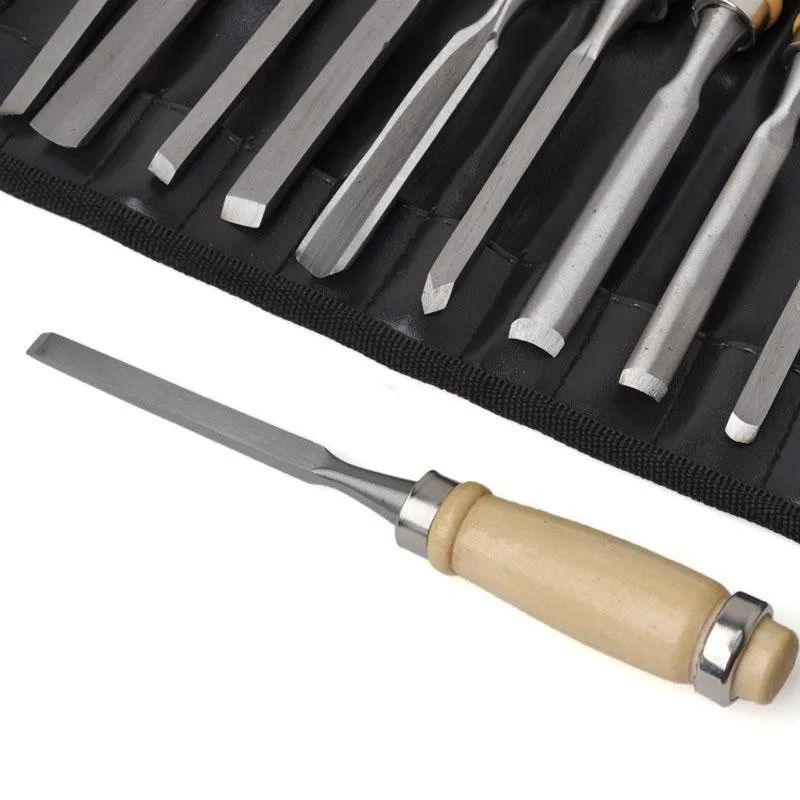 12 шт. профессиональное ручное долото для резьбы по дереву инструменты