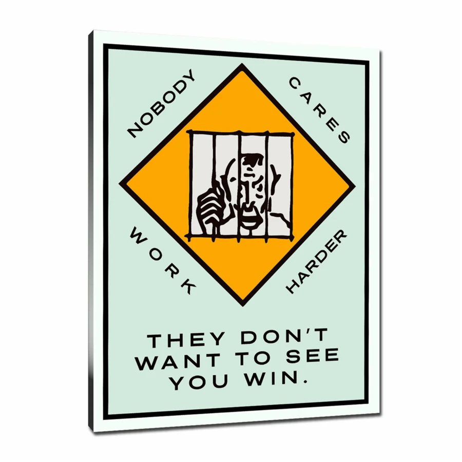 Alec Monopolys Nobody Cares HD Wall Art Холст с печатью постера живопись декоративная картина для