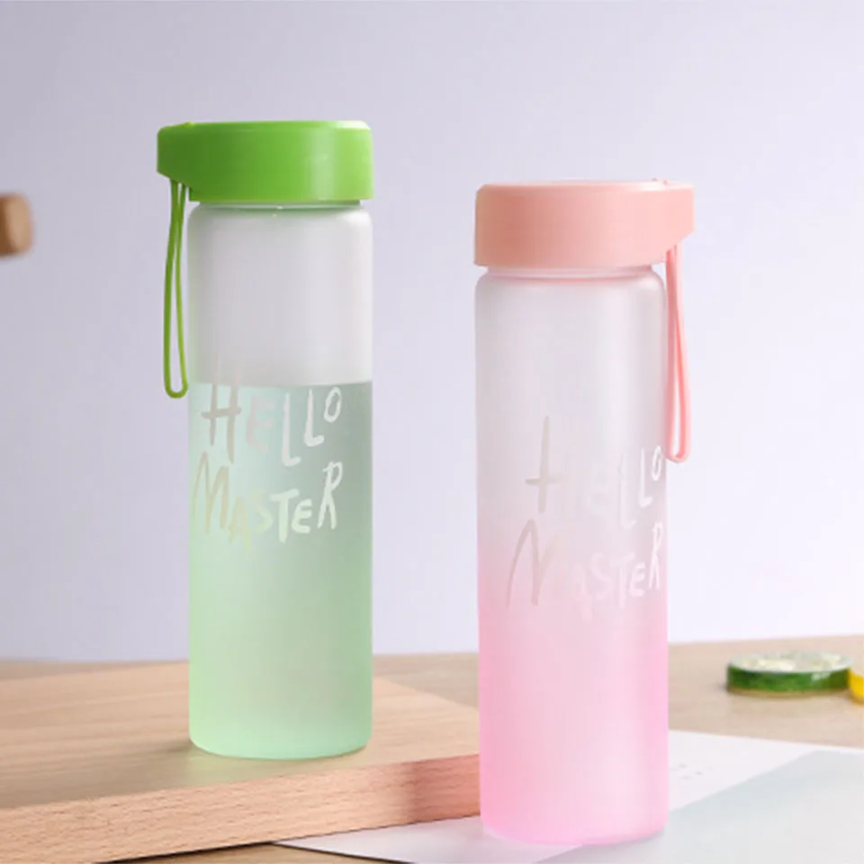 Transhome пластиковая бутылка для воды Bpa Free Цветные бутылки с молоком 500 мл