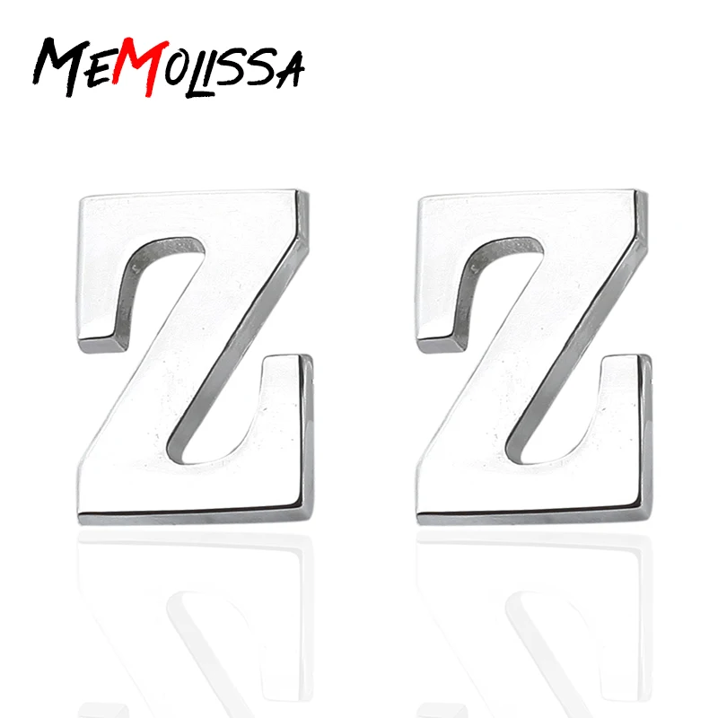 MeMolissa Initial Z запонки для мужчин Высокое качество браслет серебристого цвета