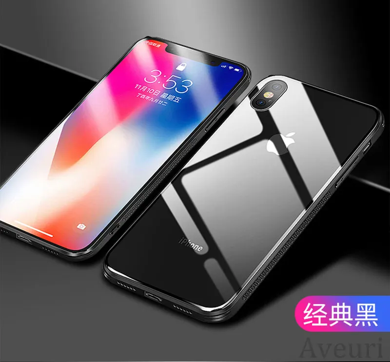 На iPhone 11 Pro Max iphone11 Прозрачный стеклянный чехол для телефона на iPhone 11 Pro Max iPhone X XR XS Max закаленное покрытие Чехлы для iPhone 6 S 6s 7 8 Plus Coque