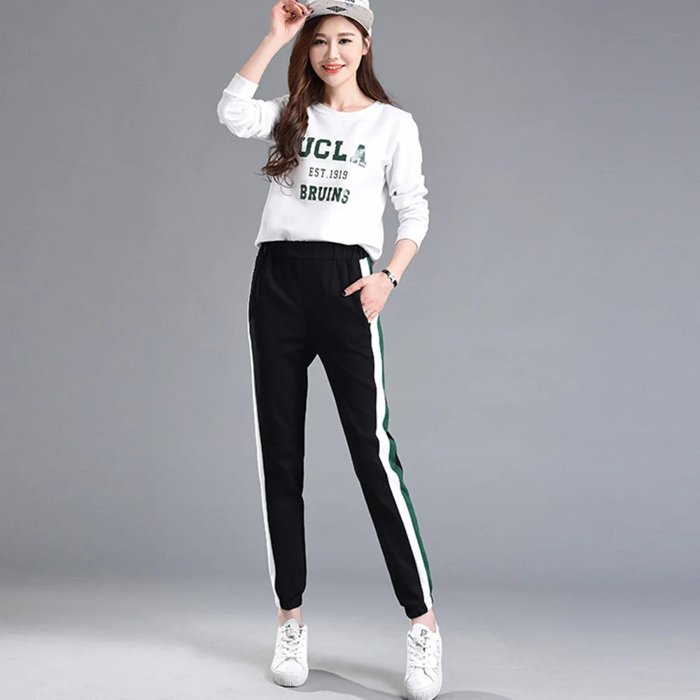 2018 Fashion Hot Harem Pants Slim Trousers High Waist Striped Design Visually Elongate Leg Pant Thin Pencil Casual | Женская одежда
