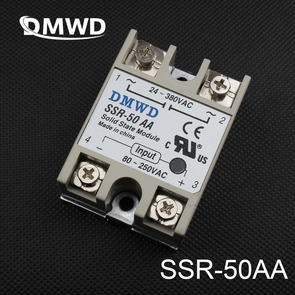 Твердотельное реле SSR 50AA ac 50A 80 250V AC TO 24 380V твердотельное высокого качества|relay