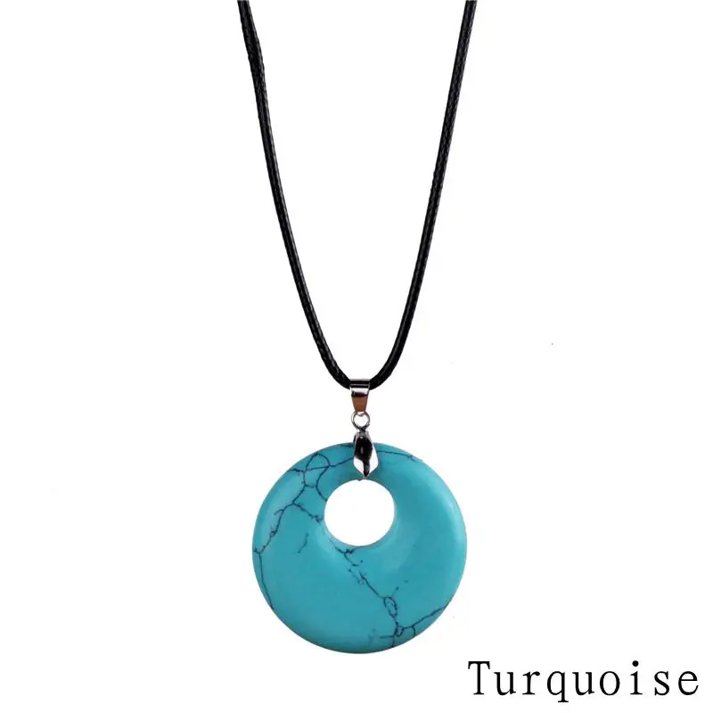 Wholesale 2018 Fashion Natural Stone Pendant Necklace Crystal Charms Pendants  For Jewelry Making Good Quality