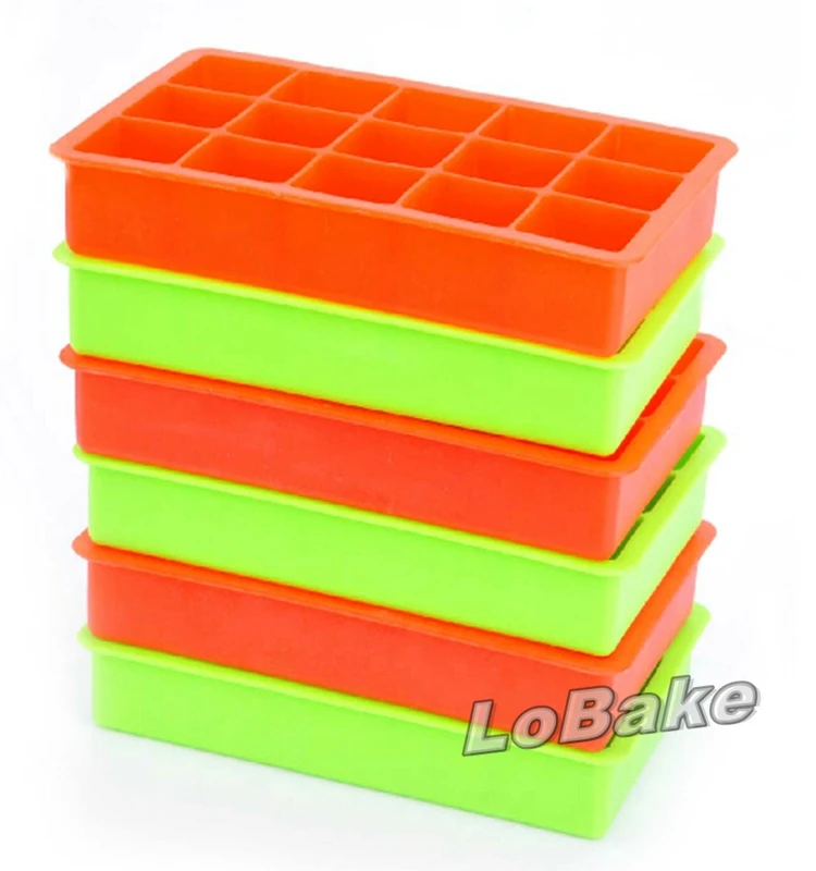 15 полостей квадратная форма силиконовая лоток для льда кремния Бар инструменты