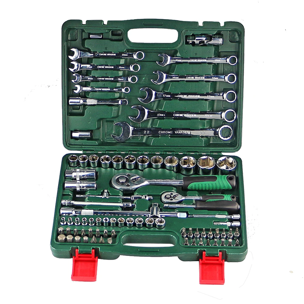 YOFE 82 шт. высококачественный гаечный ключ Набор торцевых головок инструмент для