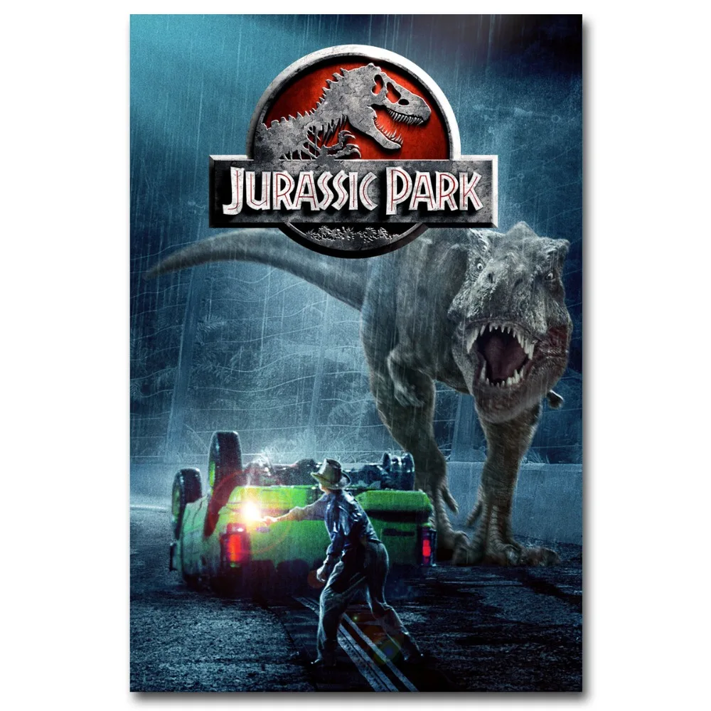 Customized Prints Jurassic Park Movie Poster Wall Art Canvas Cloth Paintings For Living Room Decor | Дом и сад