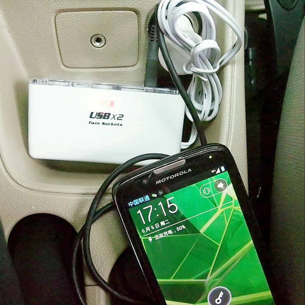 Высокое качество 2 Way автомобильного прикуривателя Мощность разъем USB Порты и