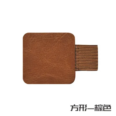 brown fang xing Креативный самоклеящийся кожаный зажим для ручек Тканевый блокнот Ручка Зажим ручка для записной книжки держатель аксессуары для ноутбуков - Цвет: brown fang xing