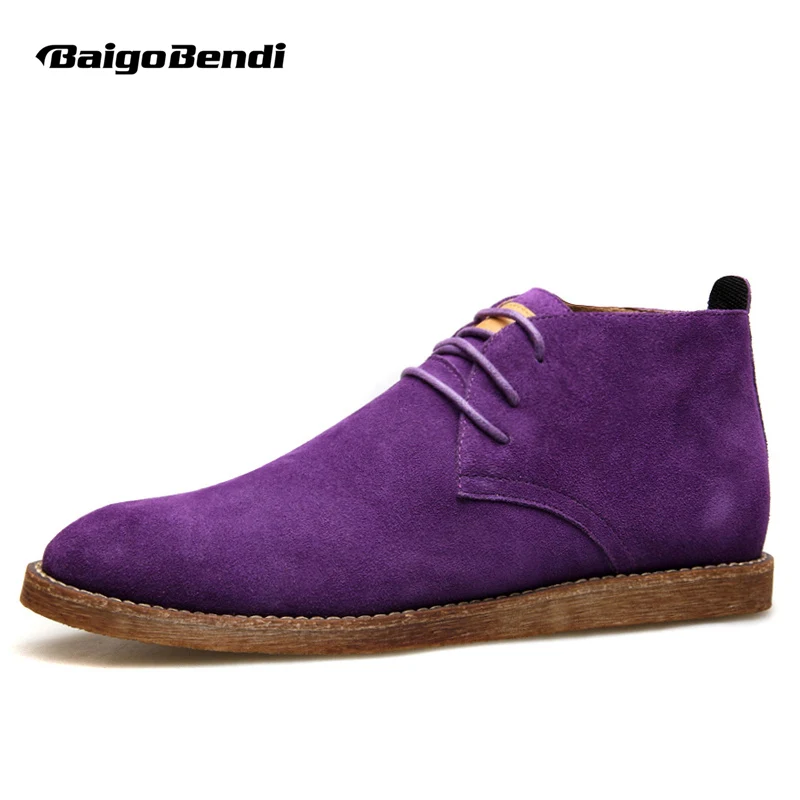 США 6-10 нубук для мужчин's повседневное кружево до зимние ботинки челси десерт