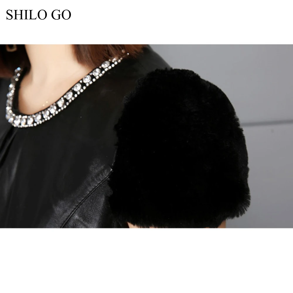 Женское кожаное платье SHILO GO весеннее модное из натуральной овечьей кожи