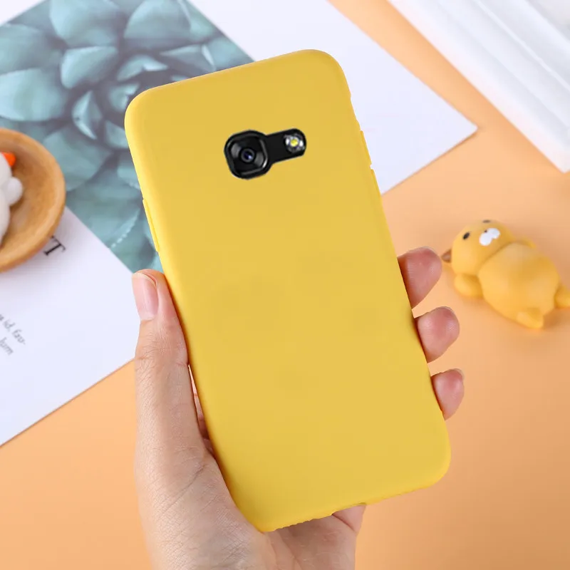 Для samsung A5 SM-A520F Чехол Мягкий силиконовый чехол для телефона для samsung Galaxy A3 A5 A7 чехол Fundas матовый желтый узор - Цвет: Yellow