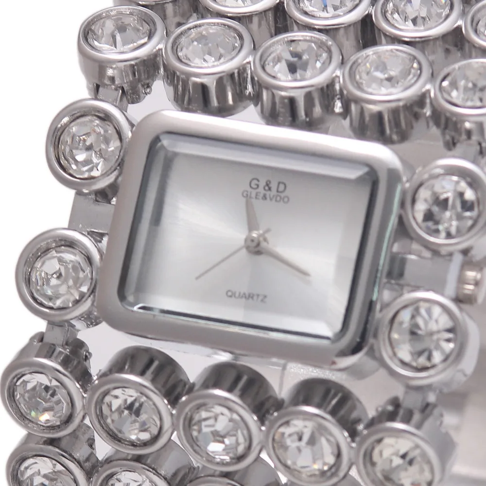 

WA134 G&D Women Quartz Wristwatches Brand Luxury Silver Lady Bracelet Watches Dress Watch Relojes Mujer Relogio Feminino Gift
