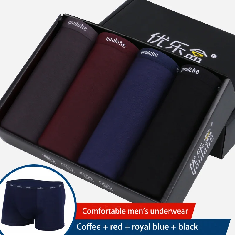 Мужское нижнее белье сексуальные боксеры из модала дышащие средняя талия