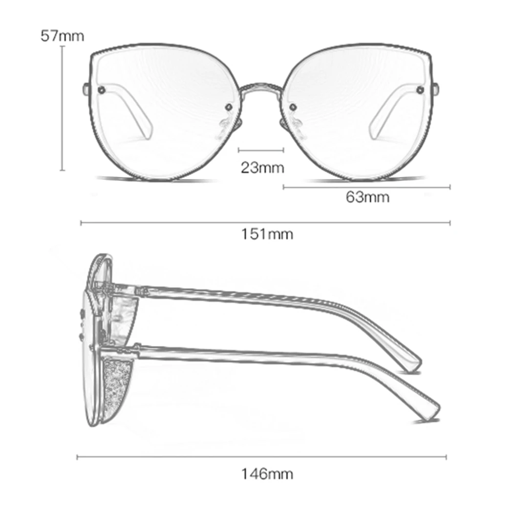 Роскошные градиентные солнцезащитные очки кошачий глаз женская большая оправа