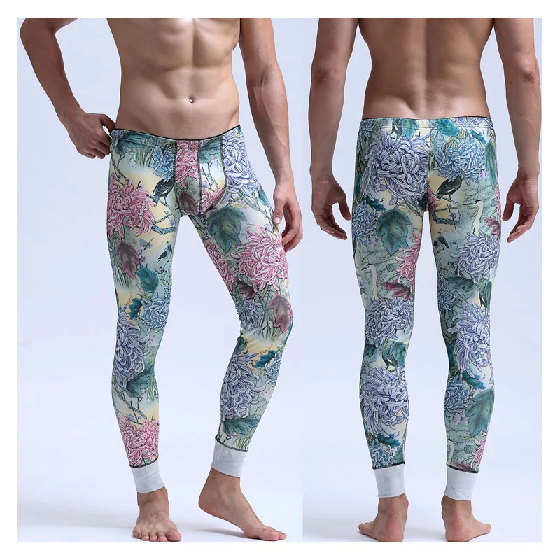 2pcs/lot New Men's Cotton Thermal underwear long johns Autumn and Winter sexy warm casual pants mens polar fleece pants -4 Color