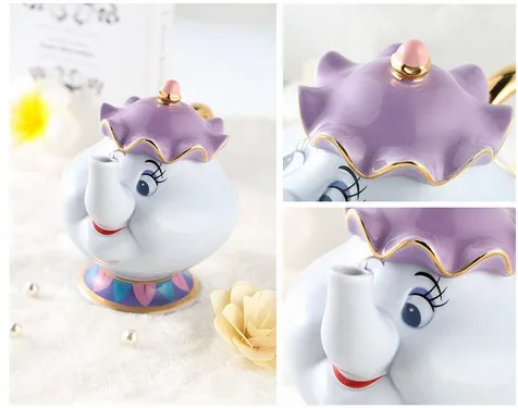 Чайный набор с героями мультфильмов Красавица и чудовище чайный чашка Mrs Potts Chip Bela