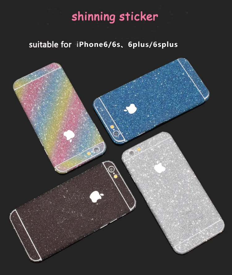 Блестящая блестящая наклейка для мобильного телефона iPhone 7 7s цветная Защитная