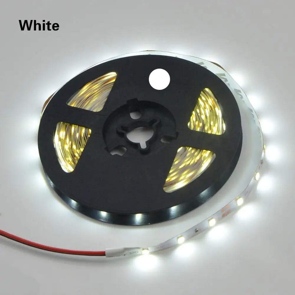 White 5 M гибкая Светодиодные ленты 12 V RGB светодиодные лампы Водонепроницаемый IP65/IP20 светодиодный светящаяся лента 2835 SMD 60 Светодиодный s/M домашняя декоративная подсветка для дома - Испускаемый цвет: White