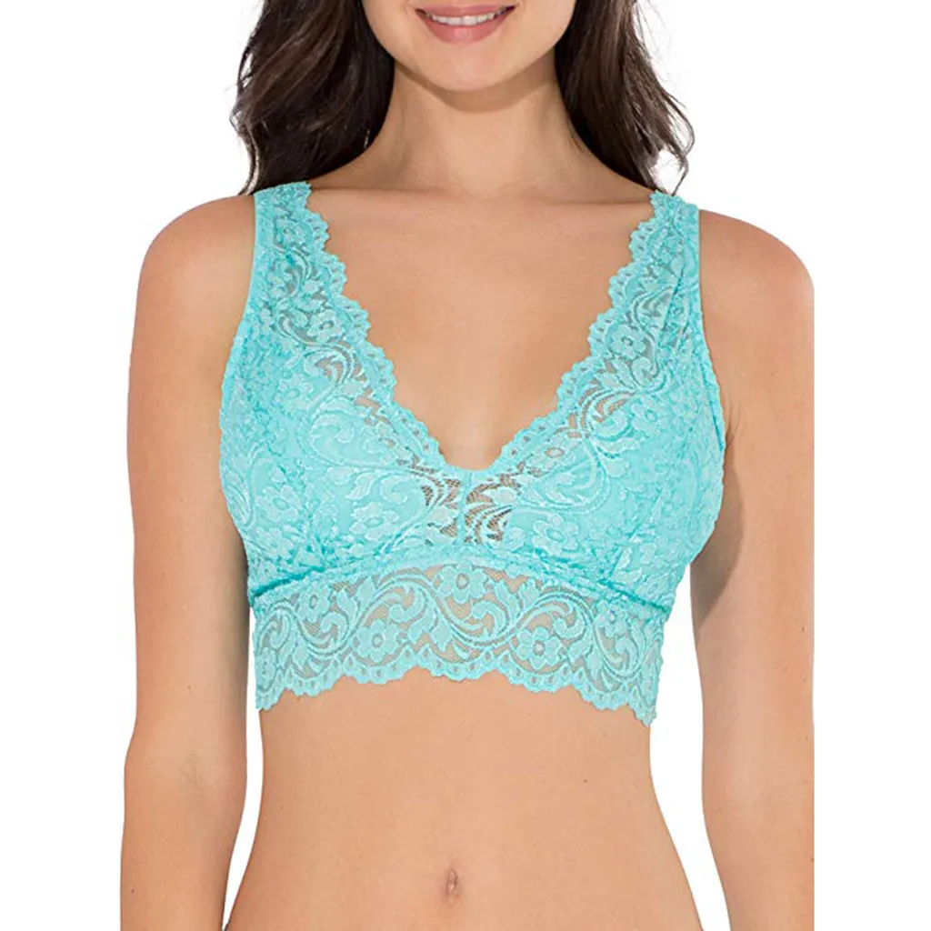 S 3XL бюстгальтер без косточек Bralette женское кружевное пуш ап сексуальное нижнее