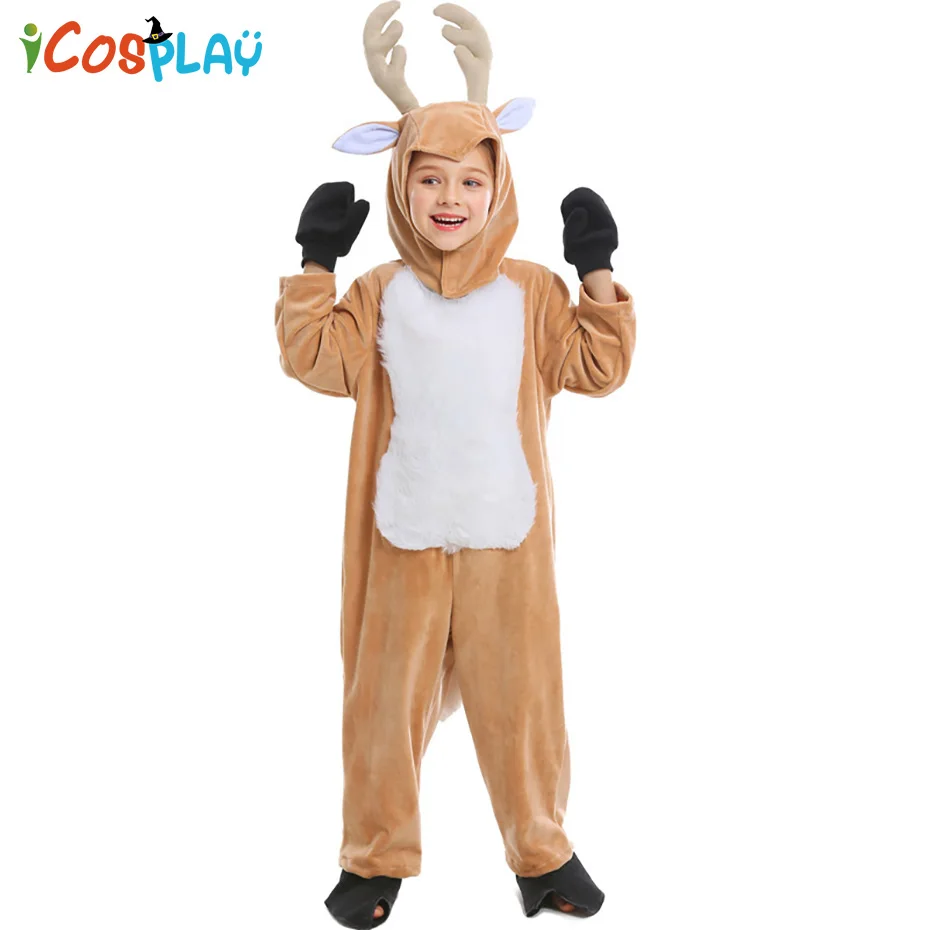 Children's Day Costumes Halloween Cos Animals Play Elk Christmas Reindeer Performance | Тематическая одежда и униформа