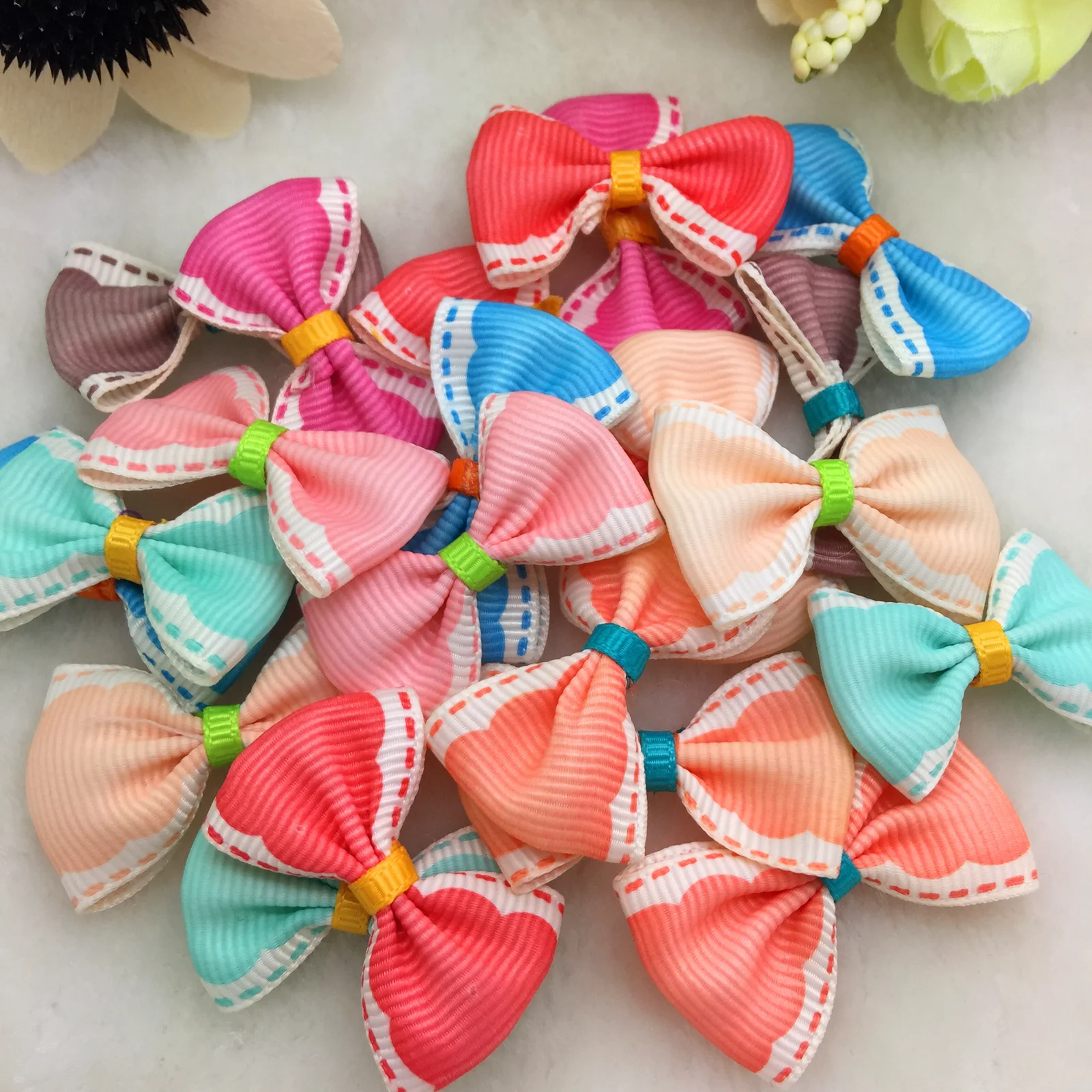 10 шт. атласная лента из органзы 35 х25 мм|ribbon organza|organza ribbon bowssatin decoration |