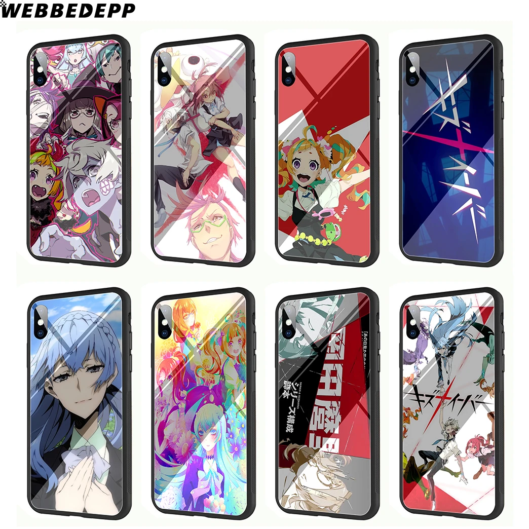 WEBBEDEPP Kiznaiver Sonozaki Noriko Tempered Glass Phone Case for Apple iPhone Xr Xs Max X or 10 8 7 6 6S Plus 5 5S SE |