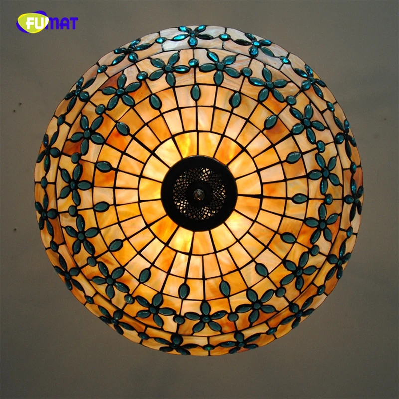 FUMAT 20 &quotTiffany Shell Shade подвесные светильники Европейское Внутреннее освещение синие