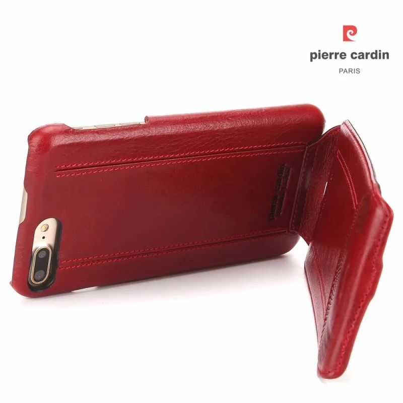 Чехол для телефона Pierre Cardin s, сумки для iPhone 6, 6 s, 7, 8, 8 Plus, чехол из натуральной кожи, Вертикальный флип-чехол для iPhone 8, 7, чехол