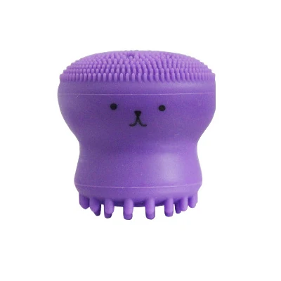 Purple Силиконовая щетка для лица, очищающее средство для лица, очиститель пор и черных точек, скраб для отшелушивания, массаж, ежедневное мытье, косметические инструменты для женщин - Цвет: Purple