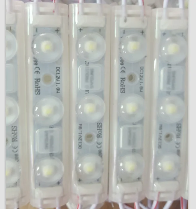 Светодиодный Инжекционный модуль с линзой 1 8 Вт smd2835 3LED s160 угол 12 В постоянного
