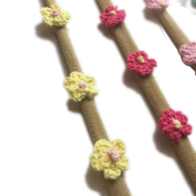 

Girls Daisy Flower Elastic Headband Newborn Flower With Nylon Headband 50Pcs/lot Kids Hair Accessories