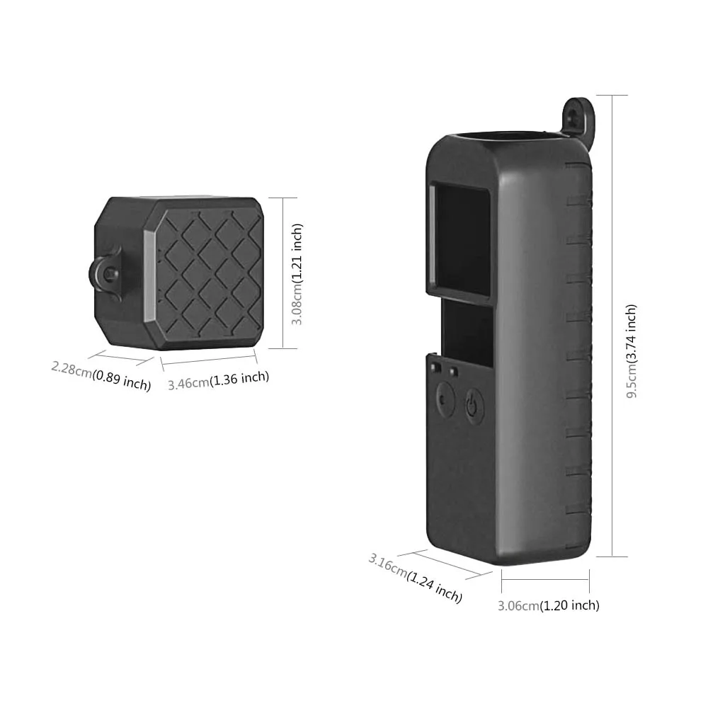 PULUZ 2 в 1 Алмазная текстура мягкий силиконовый чехол Защитный Набор для DJI OSMO