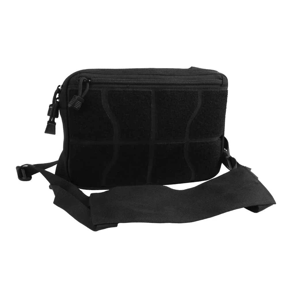 BK Тактический нагрудный мешок 1000D съемный военный жилет EDC Molle сумка передняя упаковка боевые игры на открытом воздухе охотничьи сумки - Цвет: BK