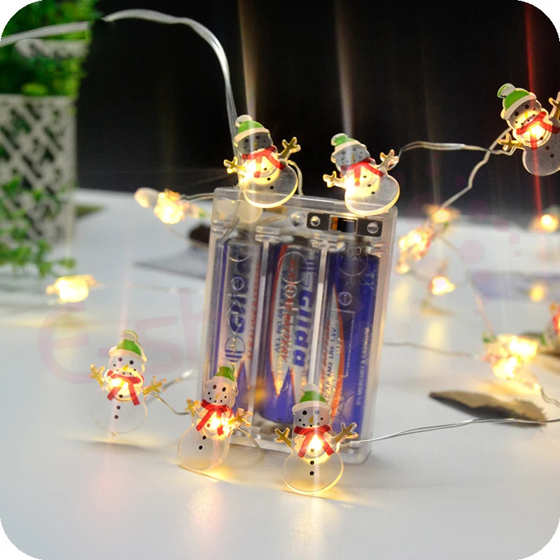 Jiaderui LED Снеговик медная проволока Гирлянда Новогодние огни 2 м 20LED Рождественская