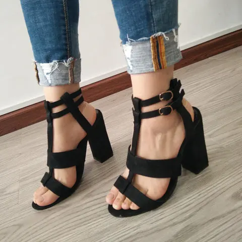 Women Sandals Summer New Hot Female Fish Mouth Exposed Toe High-Heeled Romanesque Ladies Shoes | Обувь