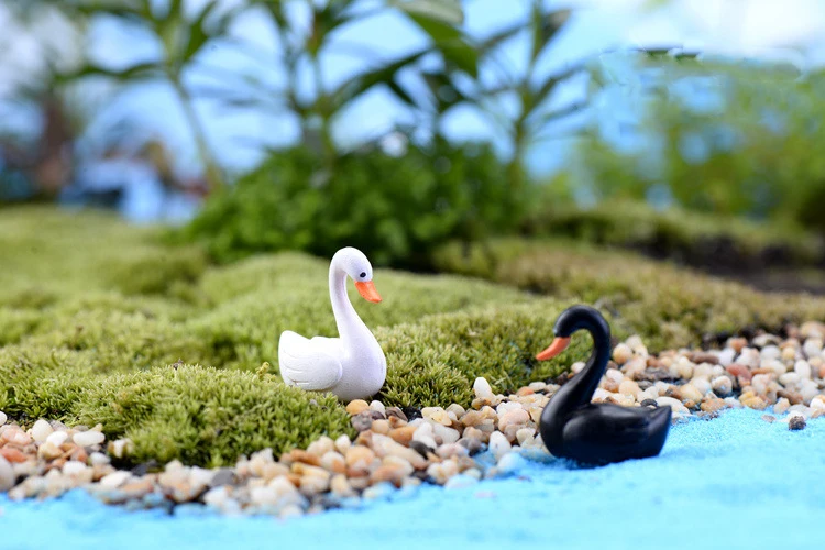 2 пары кукольный домик! Распродажа цвета гусиный лебедь сказочный сад